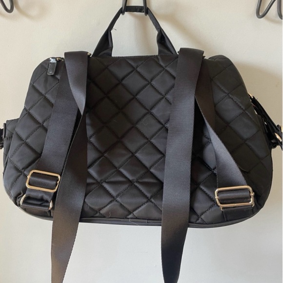 Storksak Poppy Convertible Black Quilted Diaper Bag Missing Changing Pad - Picture 5 of 10